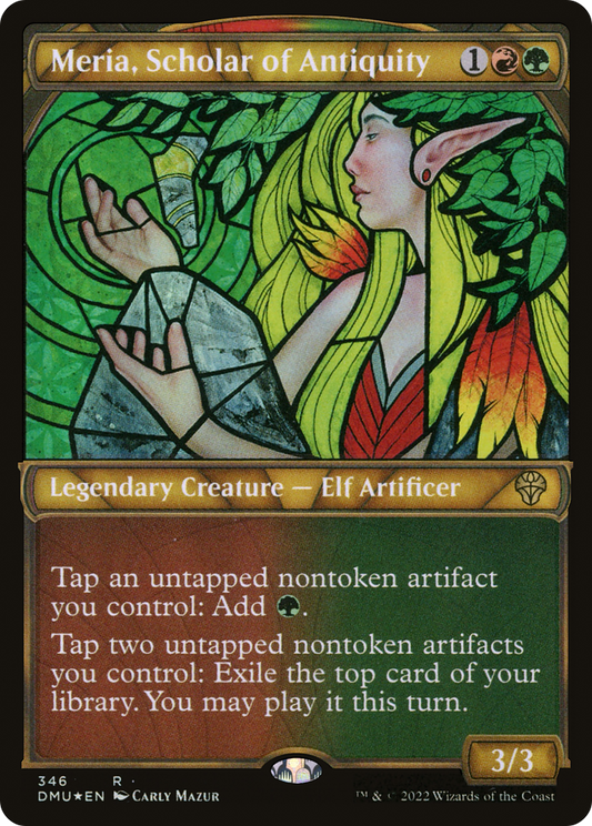 Meria, Scholar of Antiquity (DMU-346) (Showcase) (Textured Foil)