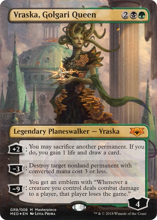 Vraska, Golgari Queen (MED-GR8) (Borderless) (Foil)