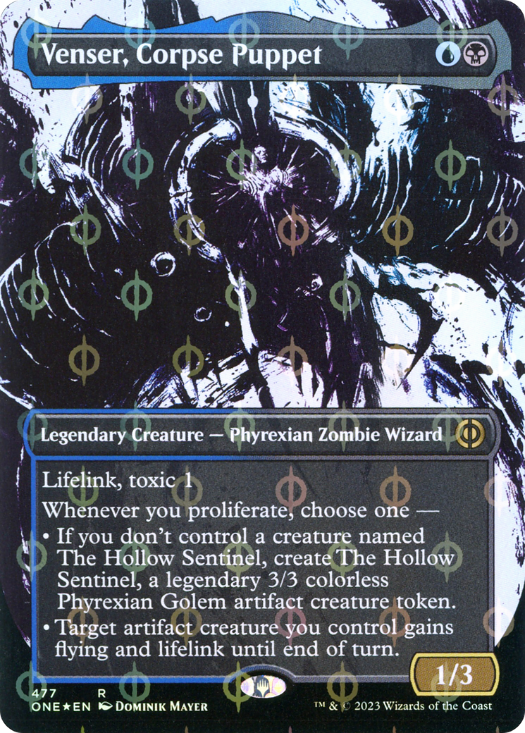 Venser, Corpse Puppet (ONE-477) (Showcase) (Borderless) (Compleat Foil)