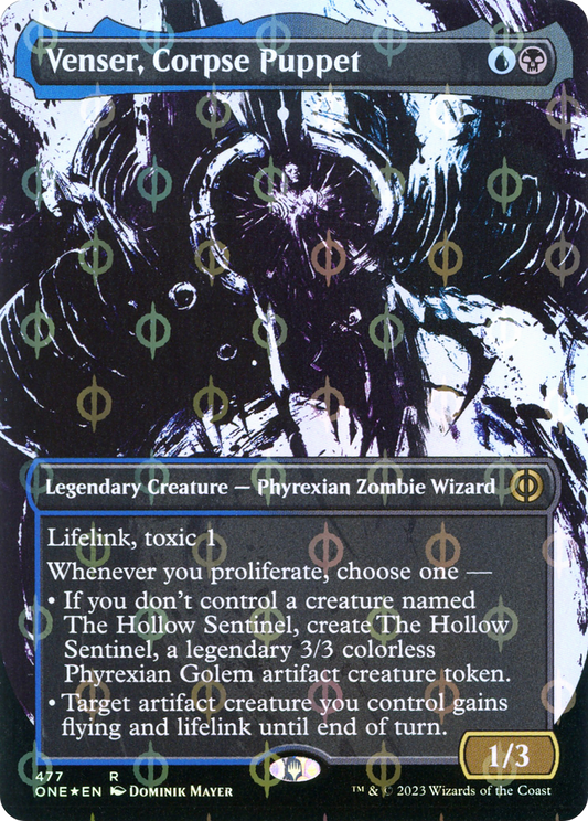 Venser, Corpse Puppet (ONE-477) (Showcase) (Borderless) (Compleat Foil)