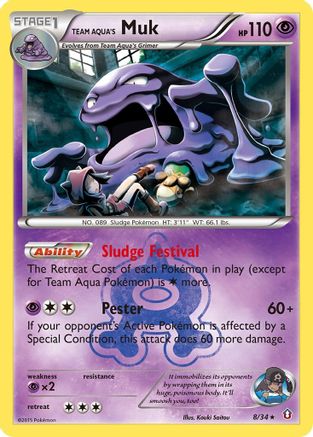 Team Aqua's Muk (DCR-008) (Reverse Holofoil)