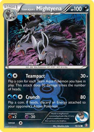 Team Aqua's Mightyena (DCR-018) (Reverse Holofoil)