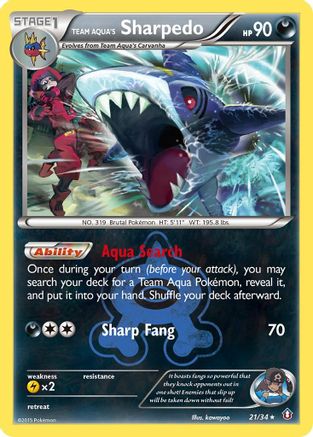 Team Aqua's Sharpedo (DCR-021) (Holofoil)