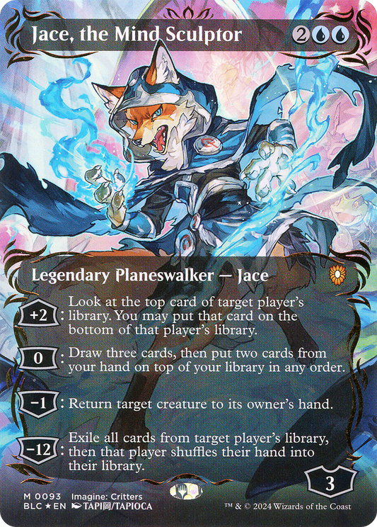 Jace, the Mind Sculptor (BLC-093) (Borderless) (Raised Foil)
