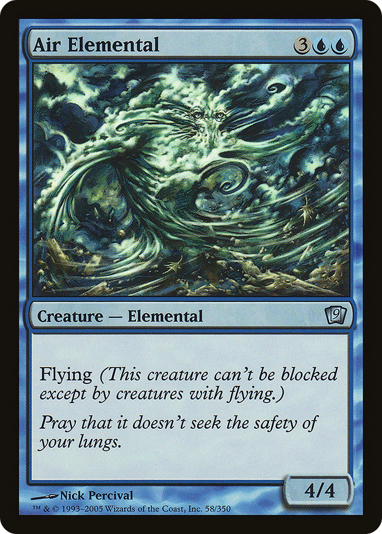 Air Elemental (9ED-058★) (Foil)