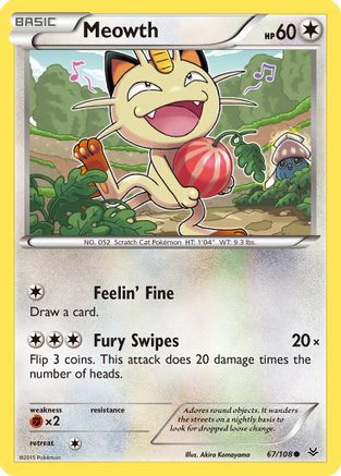 Meowth (ROS-067) (Reverse Holofoil)