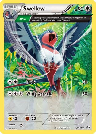 Swellow (72 Delta) (ROS-072) (Holofoil)
