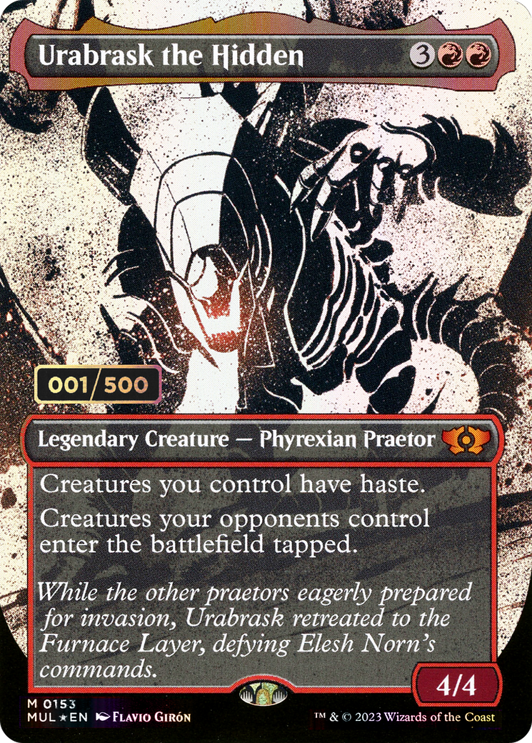 Urabrask the Hidden (MUL-153Z) (Showcase) (Borderless) (Foil) (Serialized)