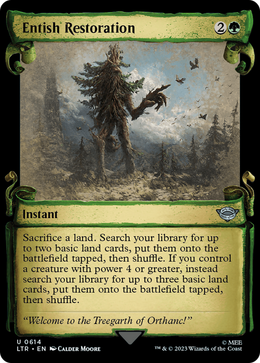 Entish Restoration (LTR-614) (Showcase) (Scroll) (Foil)