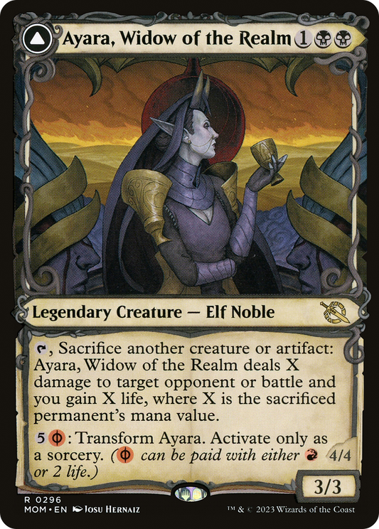 Ayara, Widow of the Realm // Ayara, Furnace Queen (MOM-296) (Showcase) (Foil)