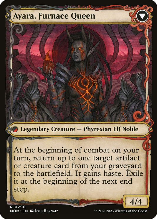 Ayara, Widow of the Realm // Ayara, Furnace Queen (MOM-296) (Showcase) (Foil)