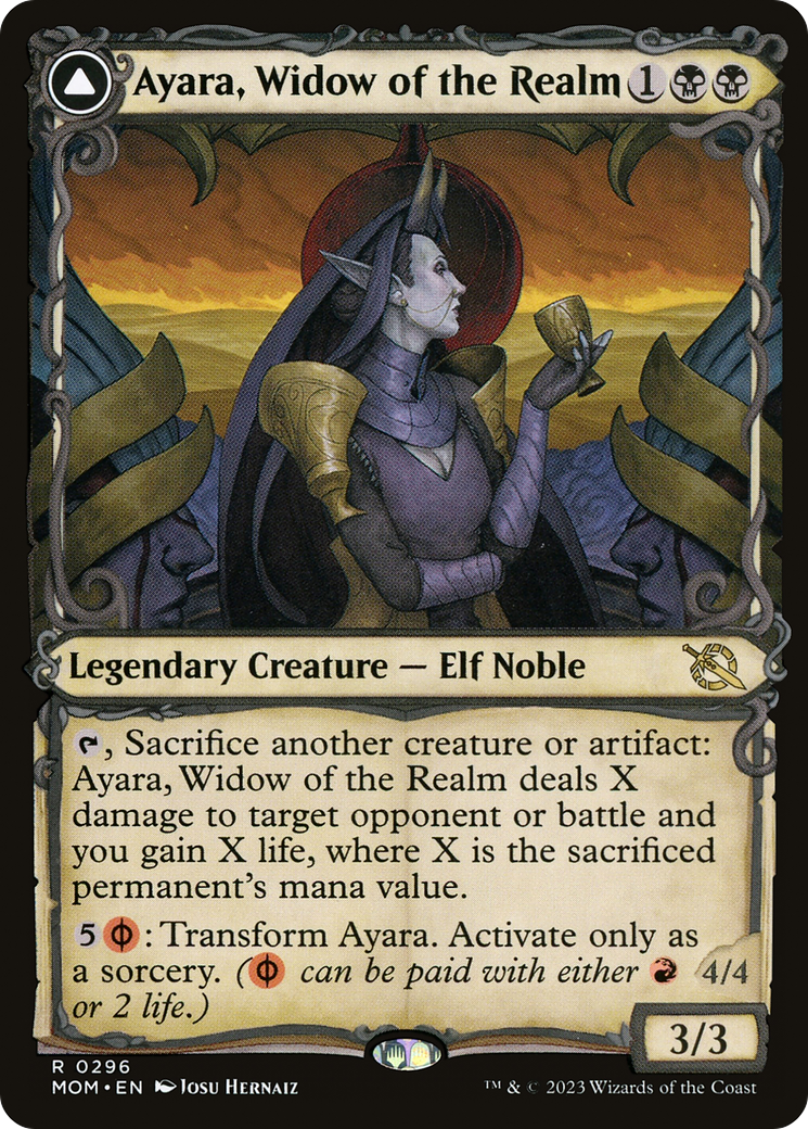 Ayara, Widow of the Realm // Ayara, Furnace Queen (MOM-296) (Showcase)