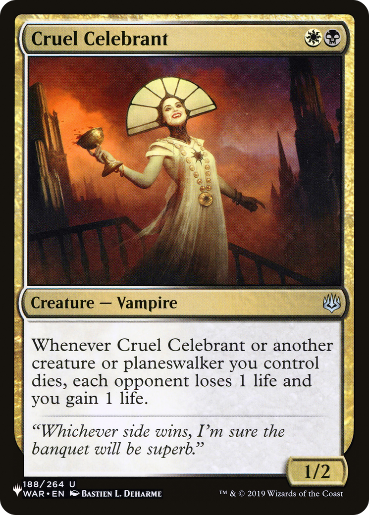 Cruel Celebrant (LIST-WAR-188)