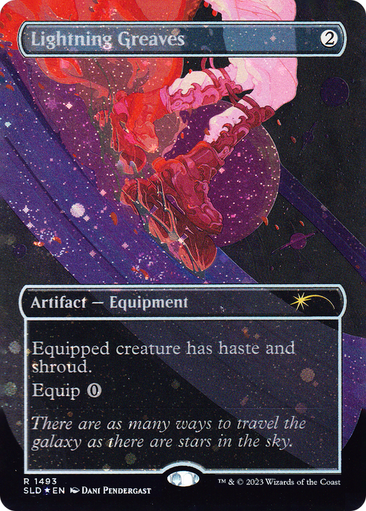 Lightning Greaves (SLD-1493★) (Borderless) (Galaxy) (Foil)
