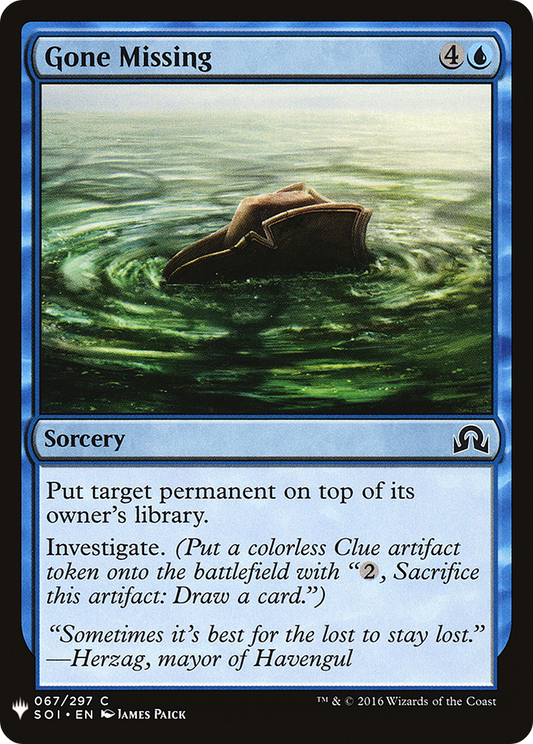 Gone Missing (LIST-SOI-67)