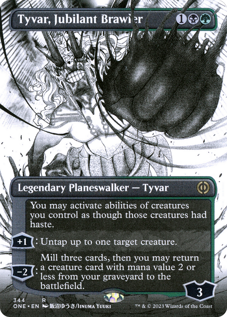 Tyvar, Jubilant Brawler (ONE-344) (Showcase) (Borderless) (Foil)