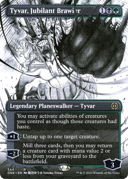 Tyvar, Jubilant Brawler (ONE-344) (Showcase) (Borderless) (Foil)