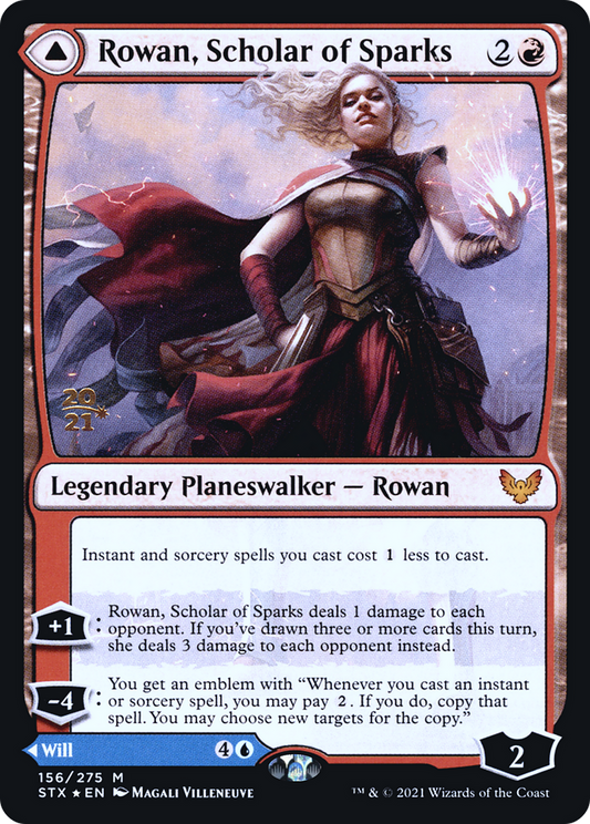 Rowan, Scholar of Sparks // Will, Scholar of Frost (PRE-156S) (Foil)