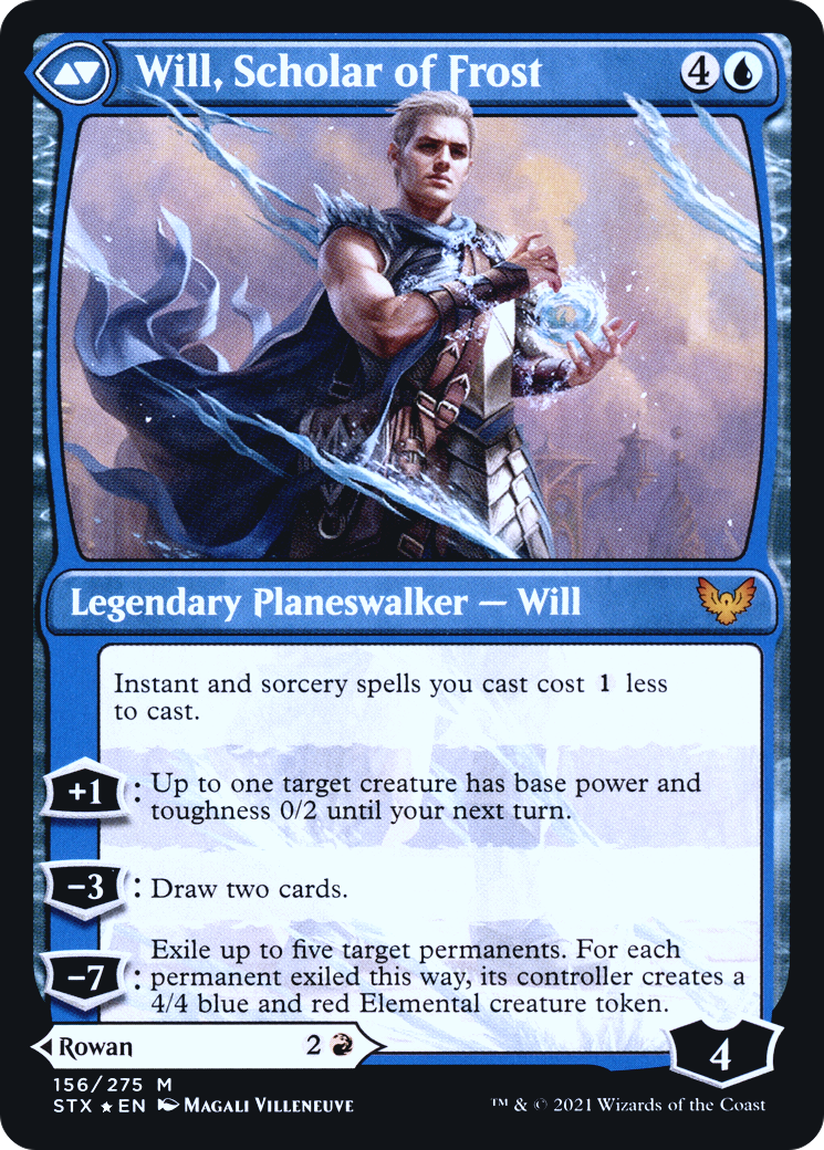 Rowan, Scholar of Sparks // Will, Scholar of Frost (PRE-156S) (Foil)