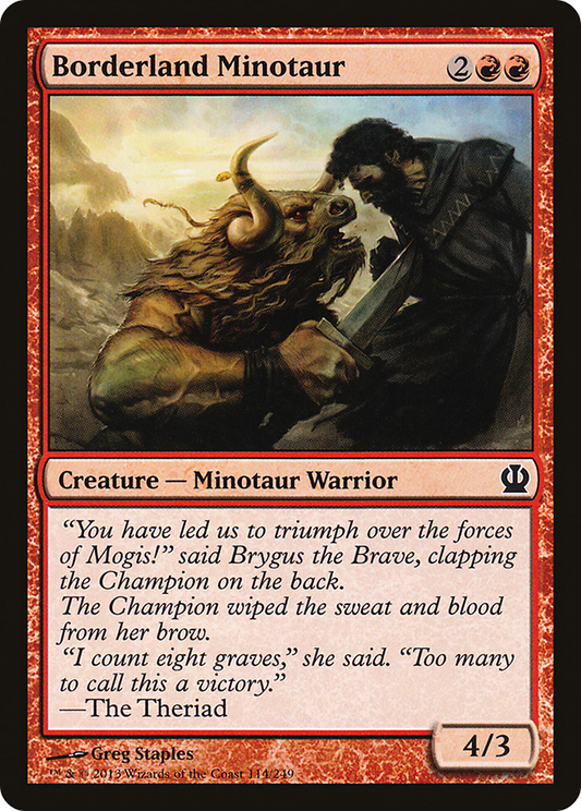 Borderland Minotaur (THS-114) (Foil)