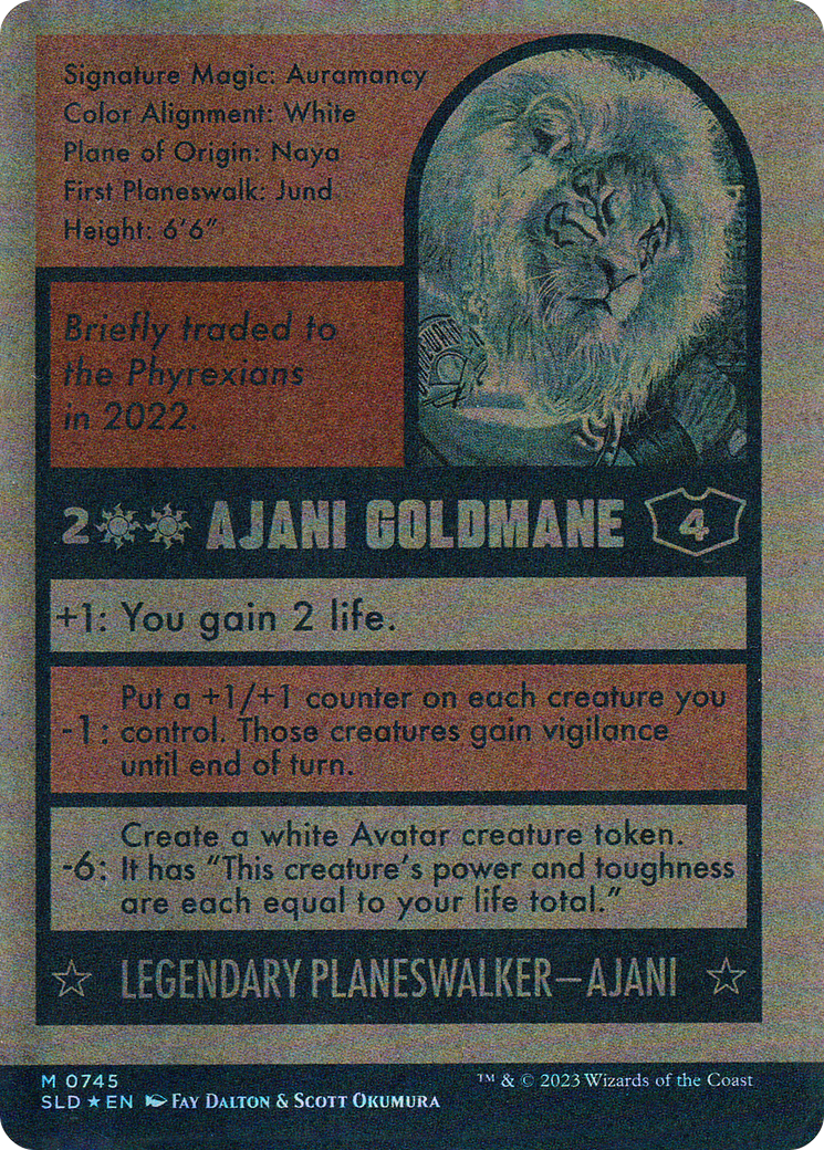 Ajani Goldmane // Ajani Goldmane (SLD-745) (Full Art) (Borderless) (Foil)