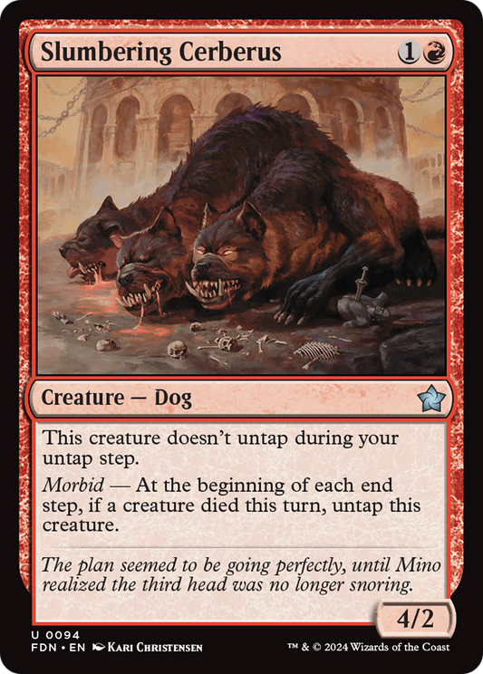 Slumbering Cerberus (FDN-094) (Foil)