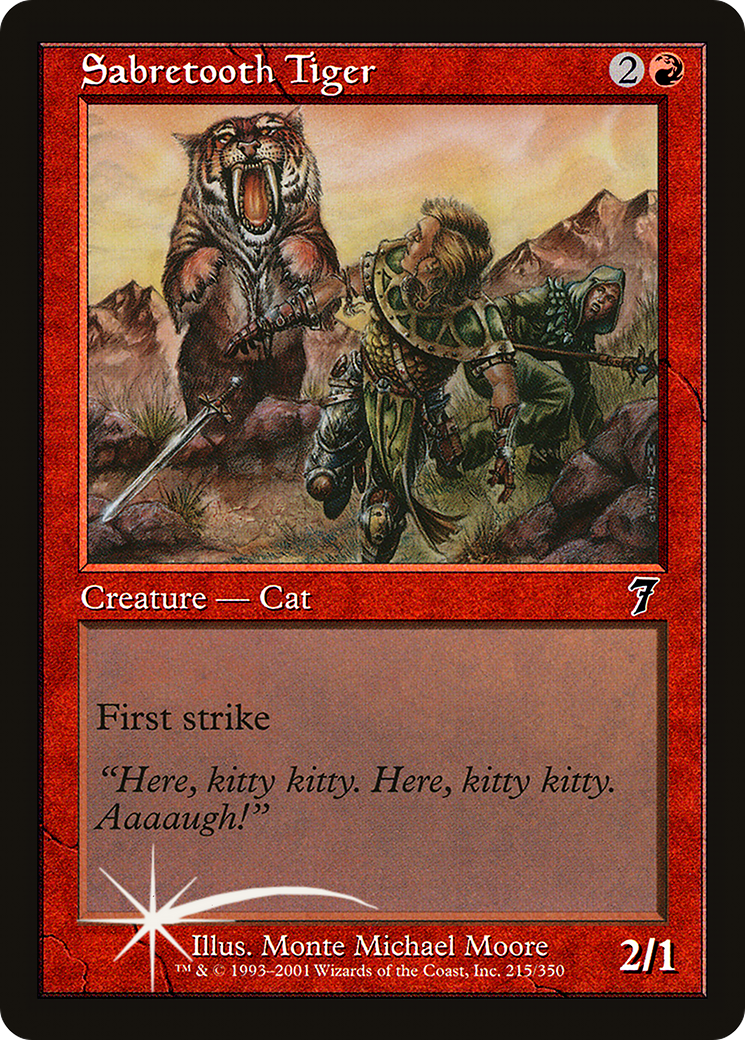 Sabretooth Tiger (7ED-215★) (Foil)