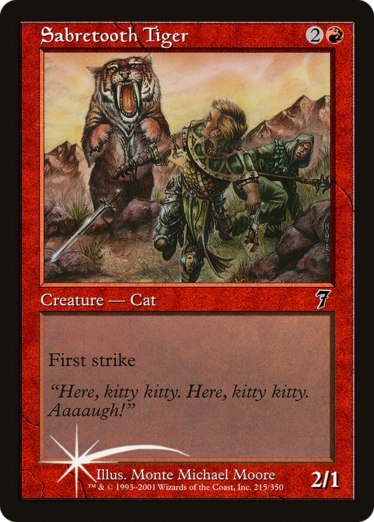 Sabretooth Tiger (7ED-215★) (Foil)
