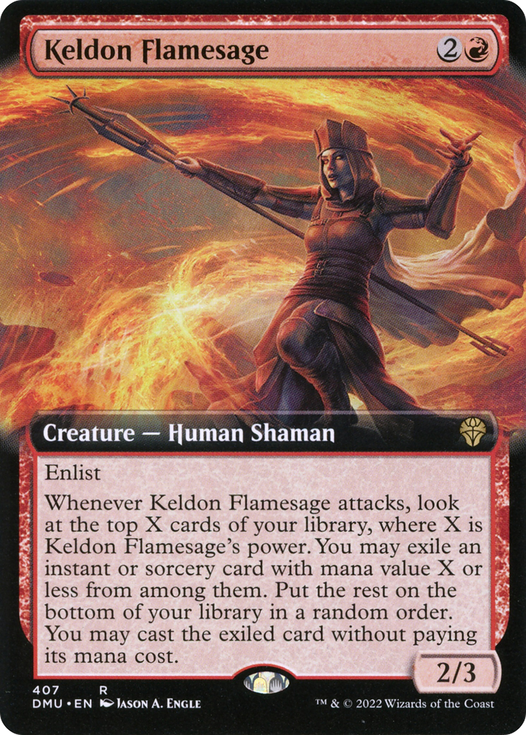 Keldon Flamesage (DMU-407) (Extended Art)