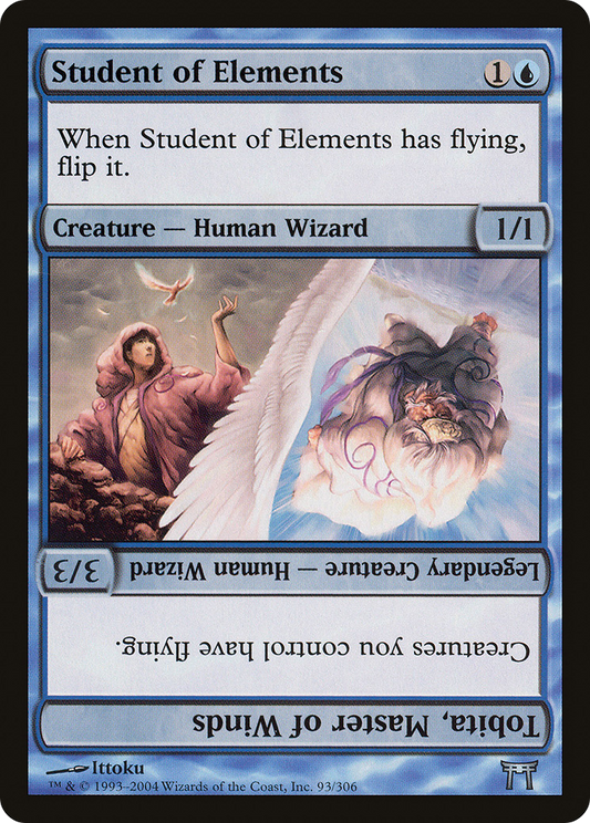 Student of Elements // Tobita, Master of Winds (CHK-093) (Foil)
