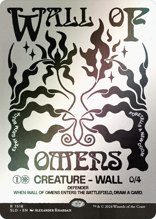 Wall of Omens (SLD-1518★) (Showcase) (Borderless) (Foil)