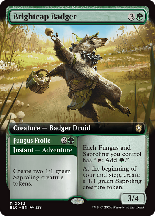 Brightcap Badger // Fungus Frolic (BLC-062) (Extended Art)