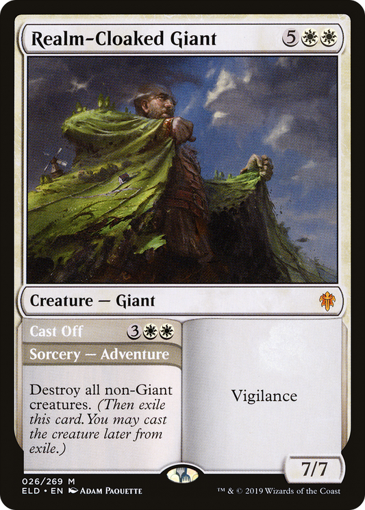 Realm-Cloaked Giant // Cast Off (ELD-026) (Foil)