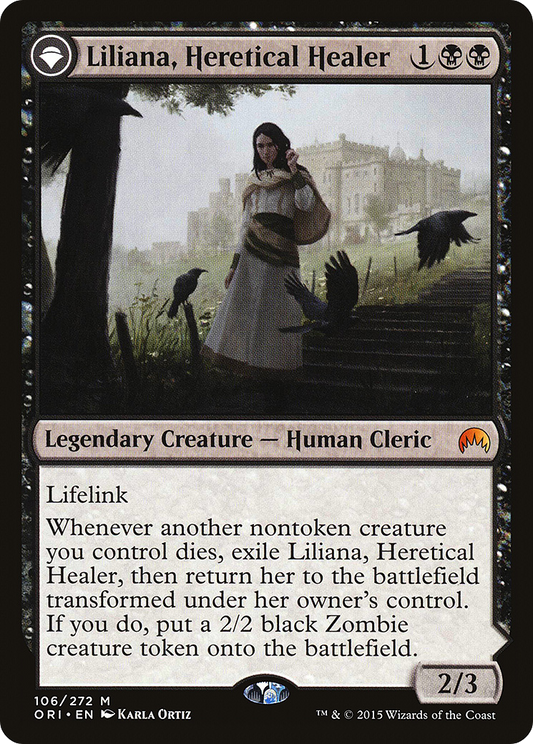 Liliana, Heretical Healer // Liliana, Defiant Necromancer (ORI-106)