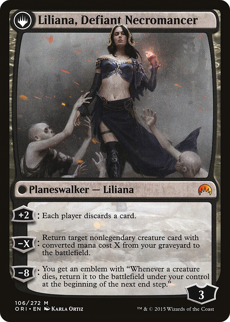 Liliana, Heretical Healer // Liliana, Defiant Necromancer (ORI-106) (Foil)