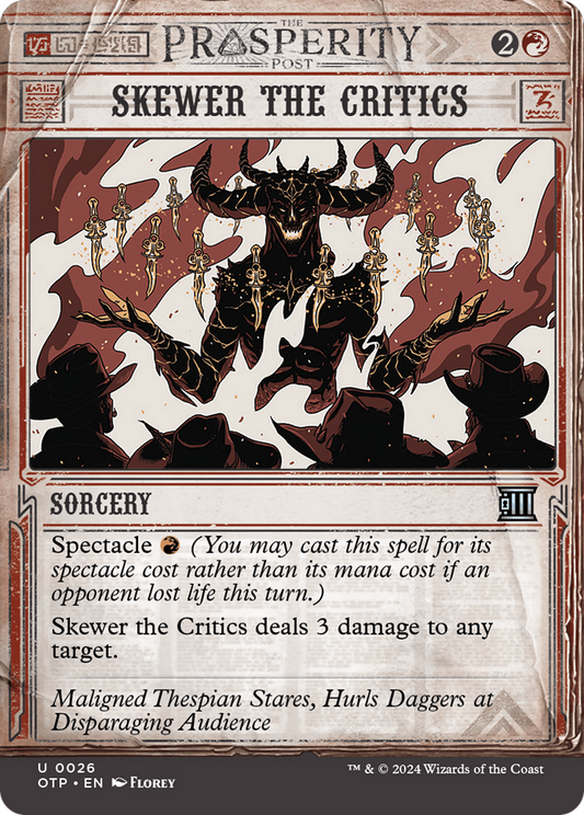 Skewer the Critics (OTP-026) (Showcase) (Borderless)