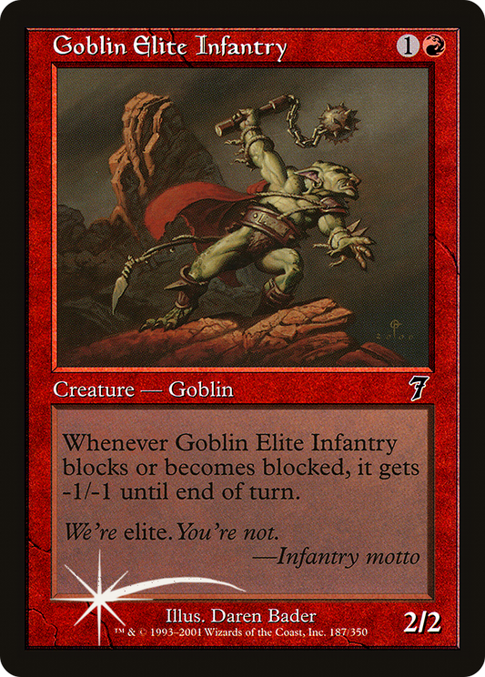 Goblin Elite Infantry (7ED-187★) (Foil)