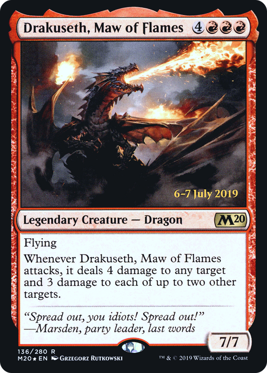 Drakuseth, Maw of Flames (PRE-136S) (Foil)