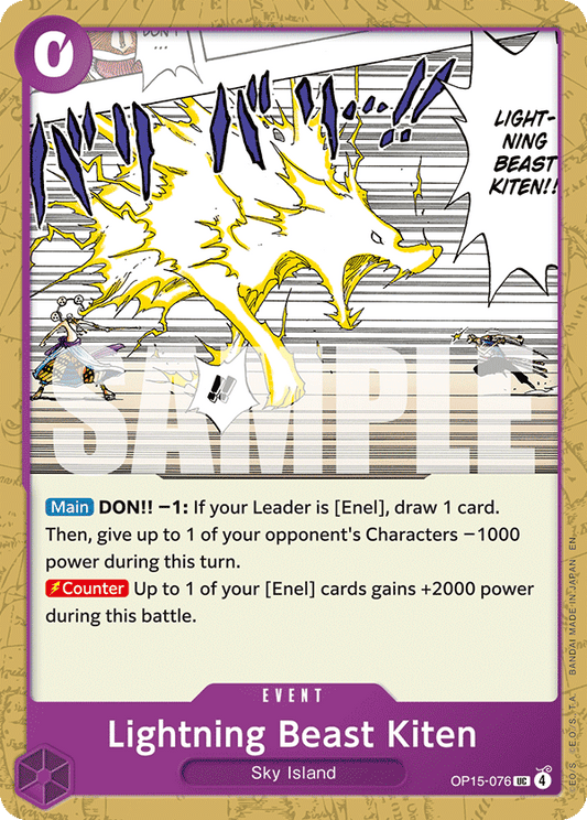 Lightning Beast Kiten (Dash Pack) (OP15-076) (Foil)