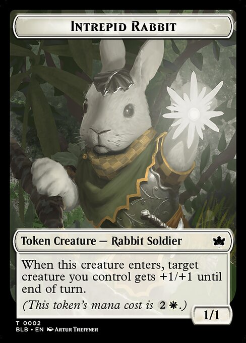 Bat // Intrepid Rabbit Double-Sided Token (BLB-10 // 2) (Foil)
