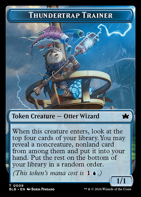 Snail // Thundertrap Trainer Double-Sided Token (BLB-14 // 9) (Foil)