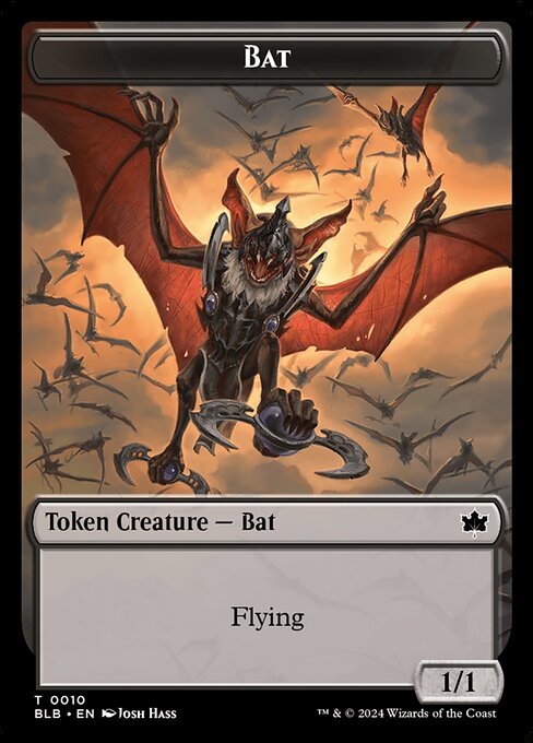 Bat // Intrepid Rabbit Double-Sided Token (BLB-10 // 2) (Foil)