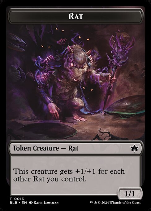 Rat // Splash Lasher Double-Sided Token (BLB-13 // 8) (Foil)