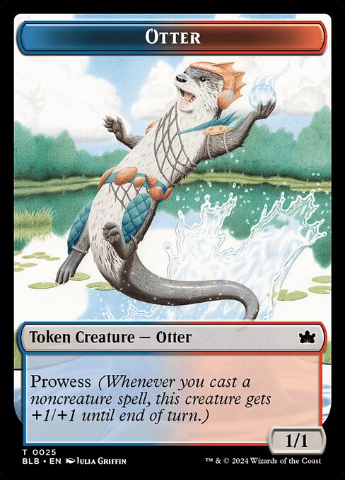Otter // Thornplate Intimidator Double-Sided Token (BLB-25 // 16) (Foil)