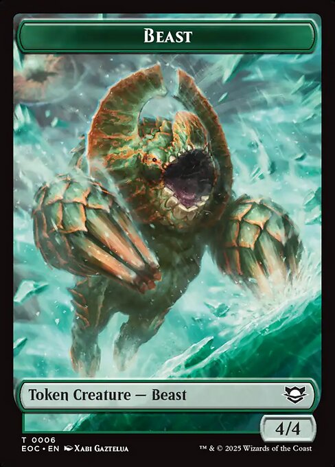 Thopter // Beast (0006) Double-Sided Token (EOC-16 // 6) (Foil)