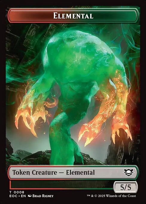 Beast (0006) // Elemental (0008) Double-Sided Token (EOC-6 // 8)