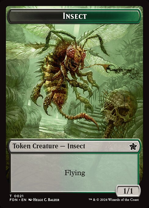 Zombie // Insect Double-Sided Token (FDN-15 // 21)
