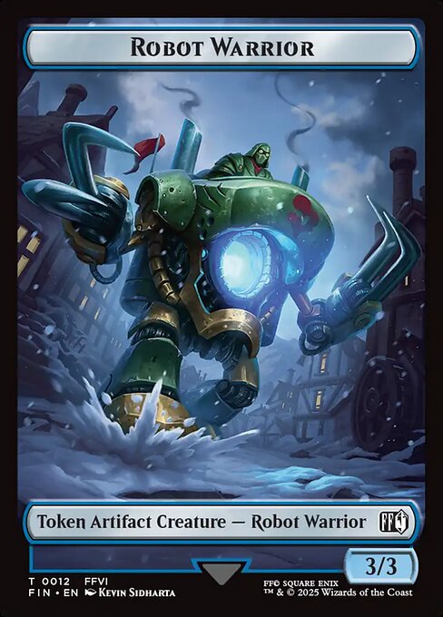 Emblem - Sephiroth, One-Winged Angel // Robot Warrior Double-Sided Token (FIN-24 // 12)