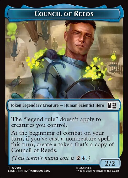 Wall // Council of Reeds Double-Sided Token (MSC-3 // 8) (Foil)