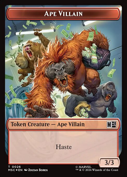 Copy (017) // Ape Villain (026) Double-Sided Token (Surge Foil) (MSC-17 // 26)